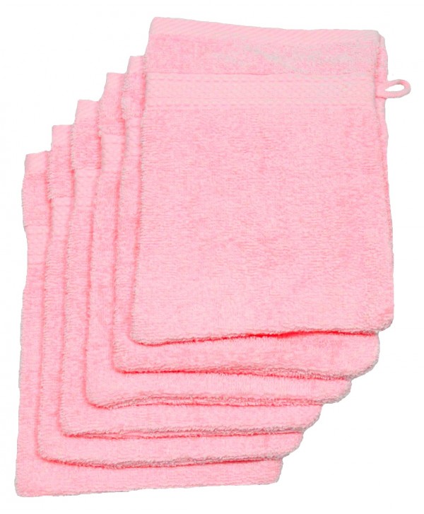 Lot de 2 gants de toilette BYSANTINE rose en coton - Gant de