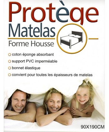 Protège matelas 160 x 200 cm PVC imperméable forme drap housse