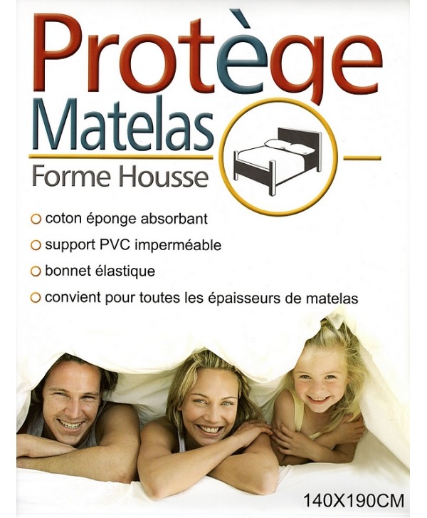 PROTEGE MATELAS 140X190 PVC BLANC NEW